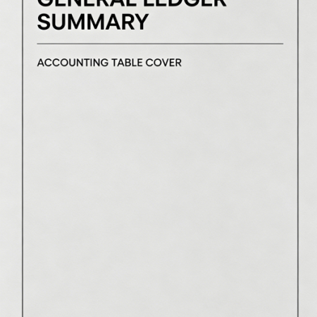 General Ledger Summary Table