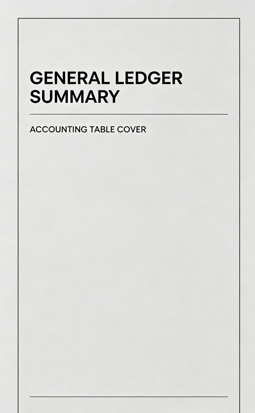 General Ledger Summary Table