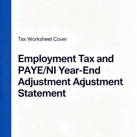 Employment Tax and PAYE/NI Year-End Reconciliation Form