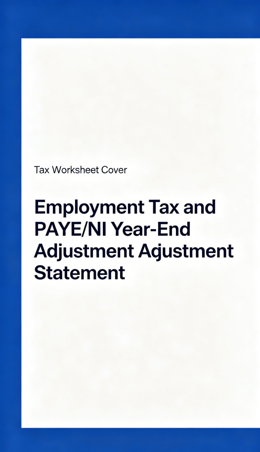 Employment Tax and PAYE/NI Year-End Reconciliation Form